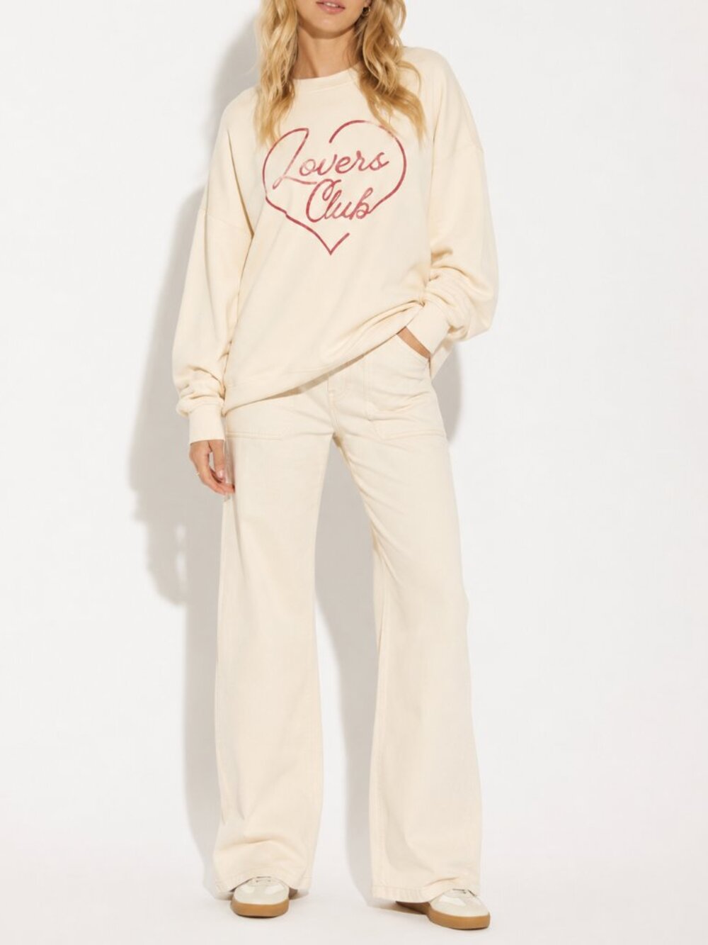 Spiritual Gangster Lovers Club Boyfriend Crew Sweatshirt XS Oversized NWT